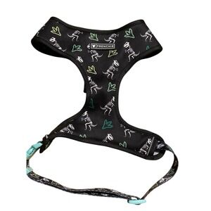 Frenchie Dog Harness T-Rex Bones Halloween Reversible Size XL